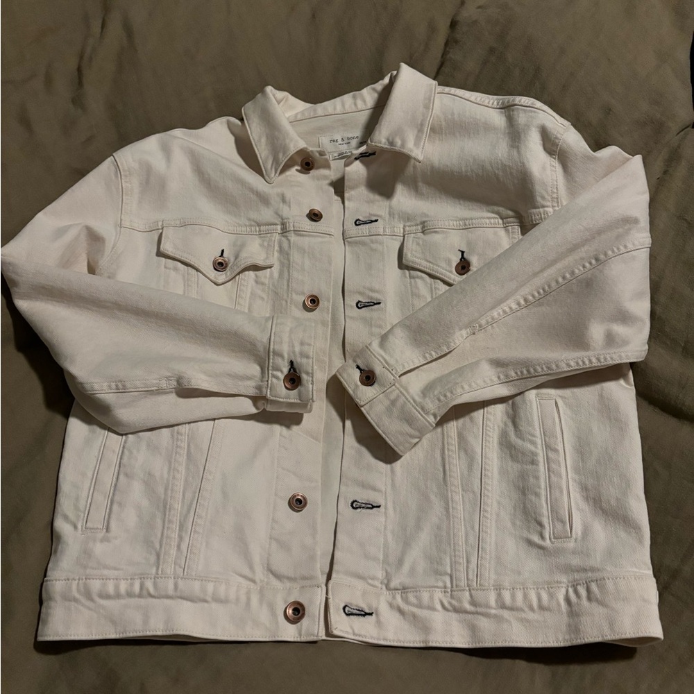 Rag and Bone White Jean Jacket Size XS NWOT